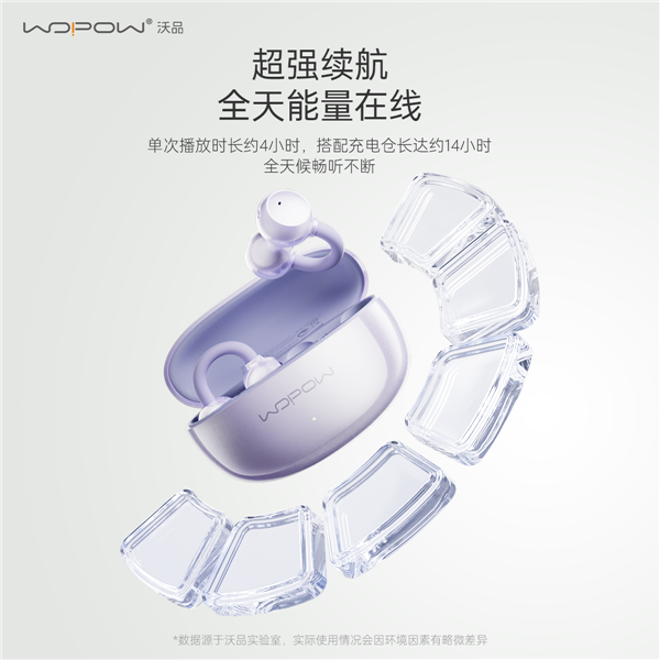 沃品夹耳式真无线蓝牙耳机OWS26